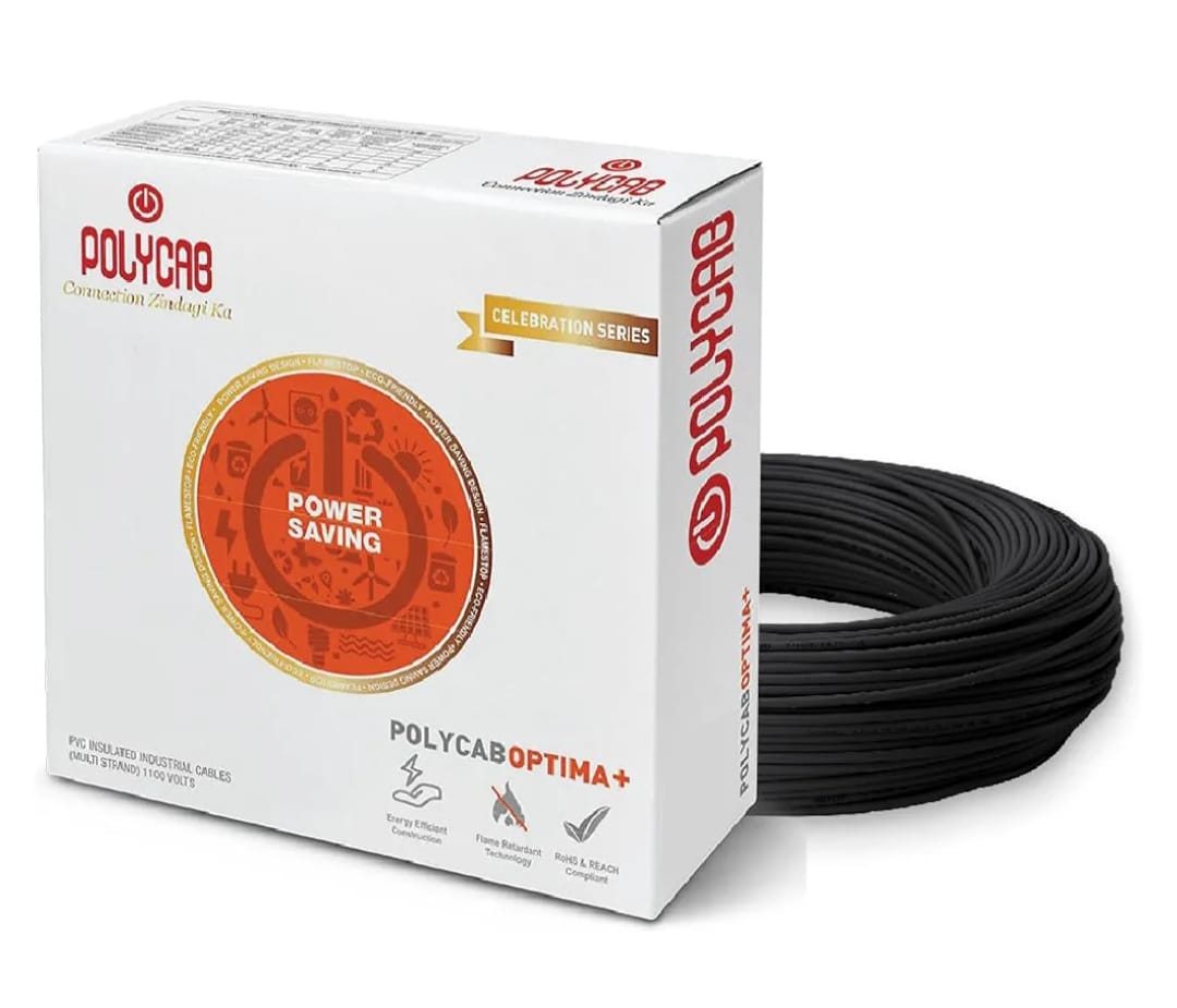 POLYCAB OPTIMA PLUS, 90m [0.75 sq. mm, Black]